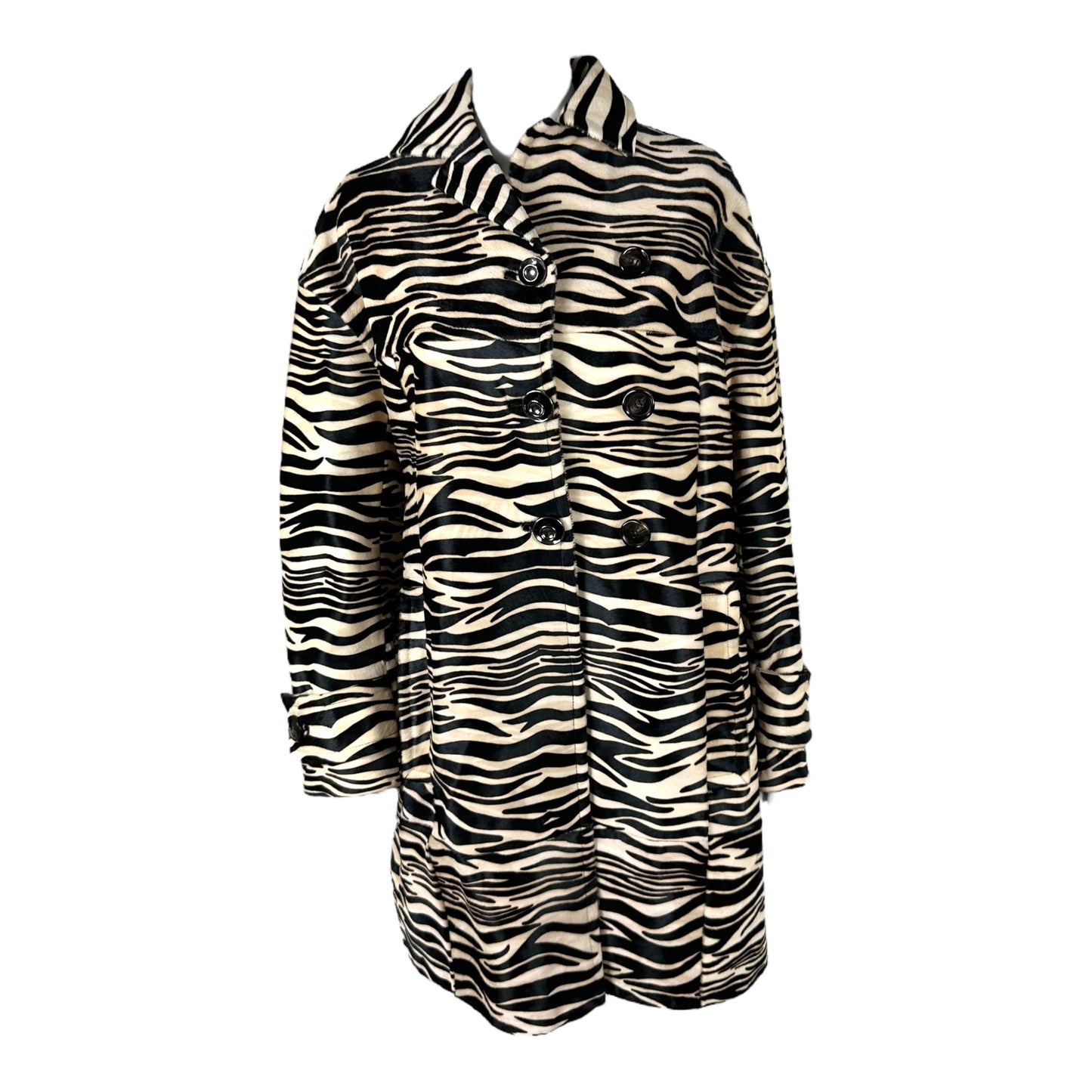 Marni Ponyhair Zebra Print Trench Coat