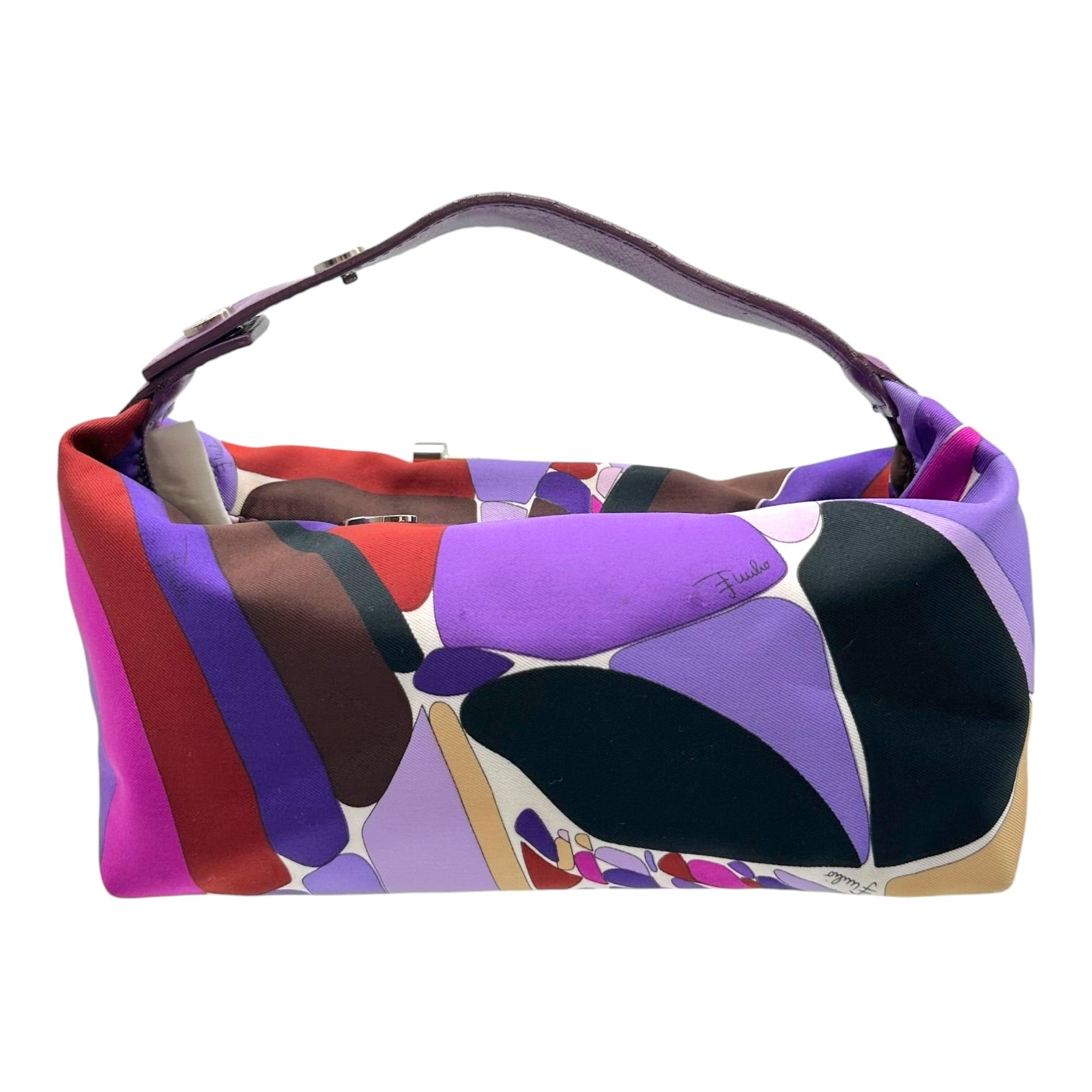 Emilio Pucci Mini Pochette Bag Purple Printed Fabric