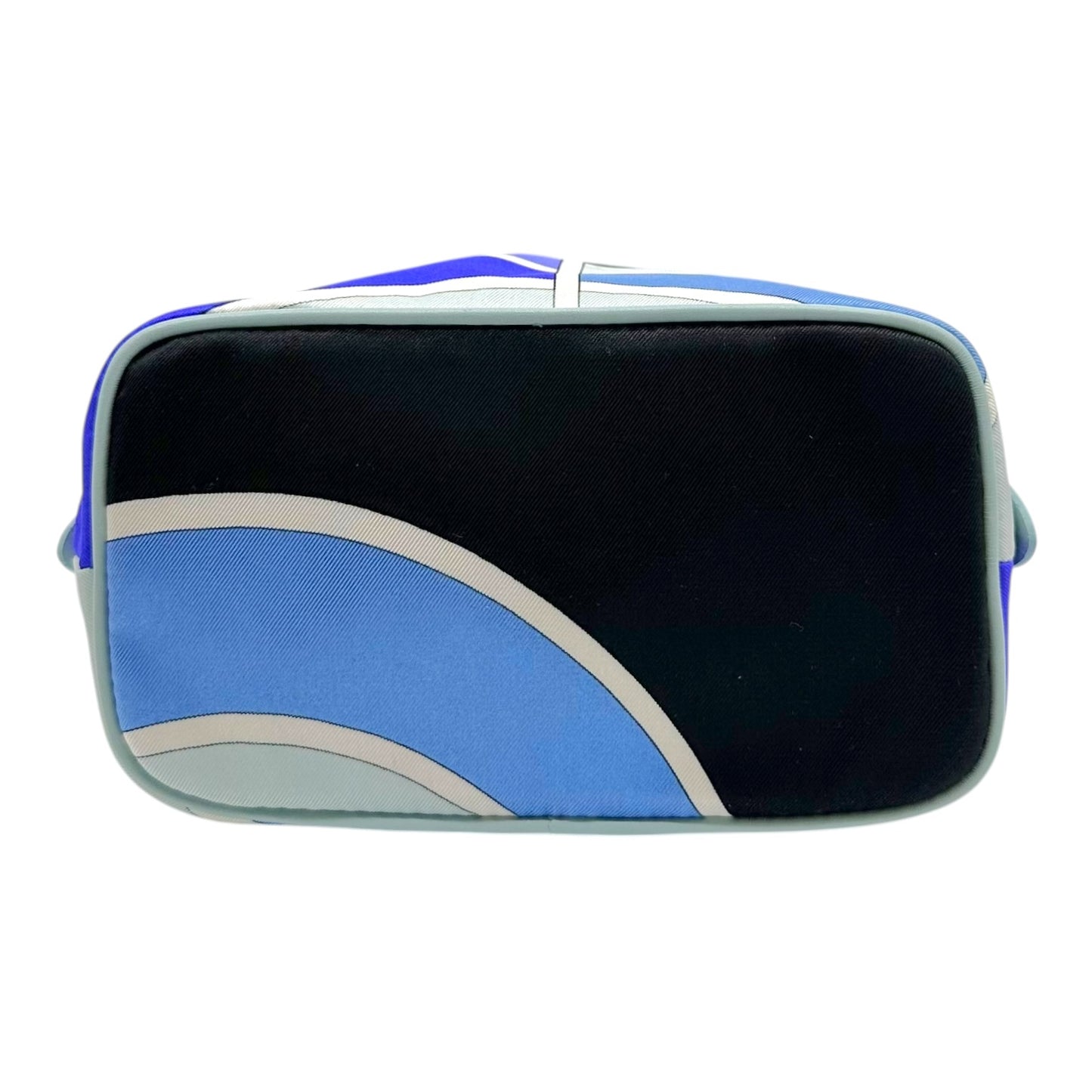 Emilio Pucci Mini Pochette Bag Blue Black Silk
