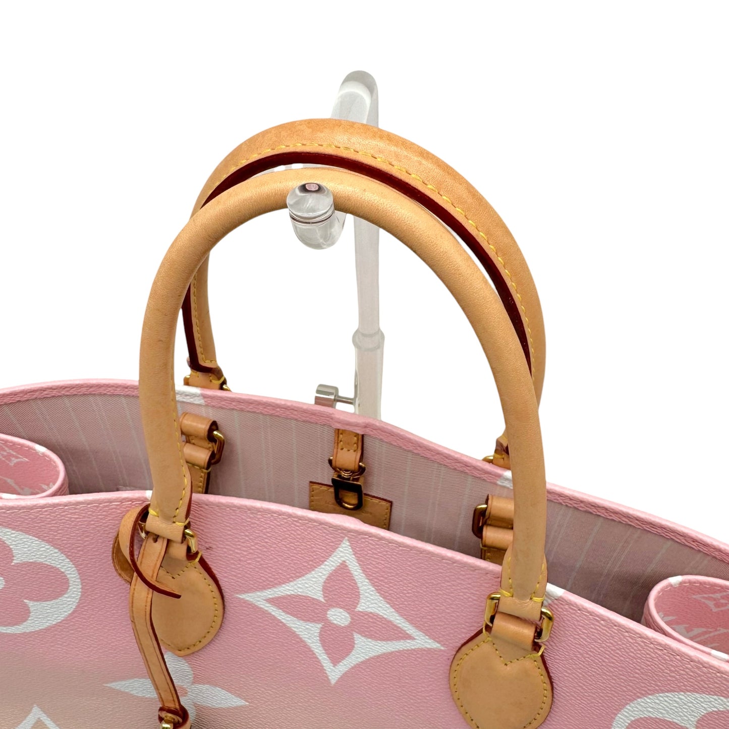 Louis Vuitton Pink & Yellow XL Monogram Ombre OnTheGo GM 2-Way Tote Bag