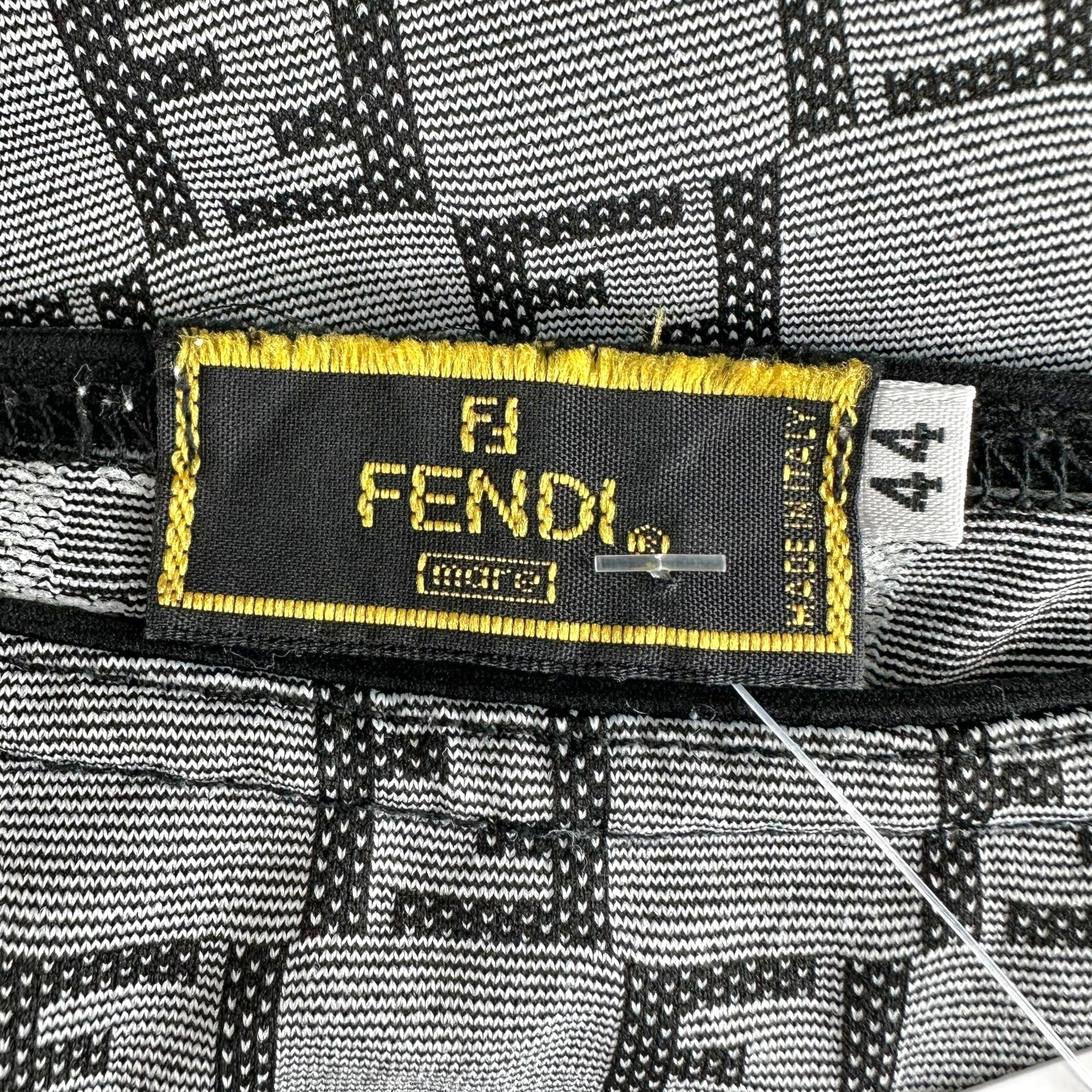 Fendi Gray Zucchino Monogram Print Tank Top