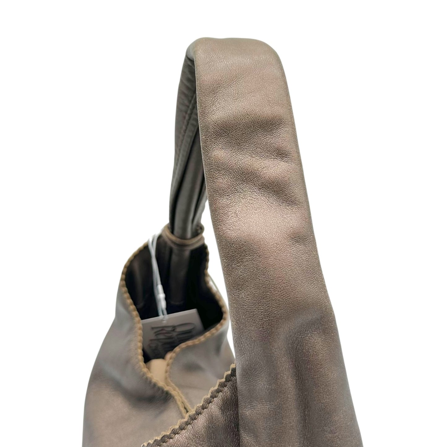 Loewe Brown Metallic Lambskin Bucket Shoulder Bag w/ Fringe Charms