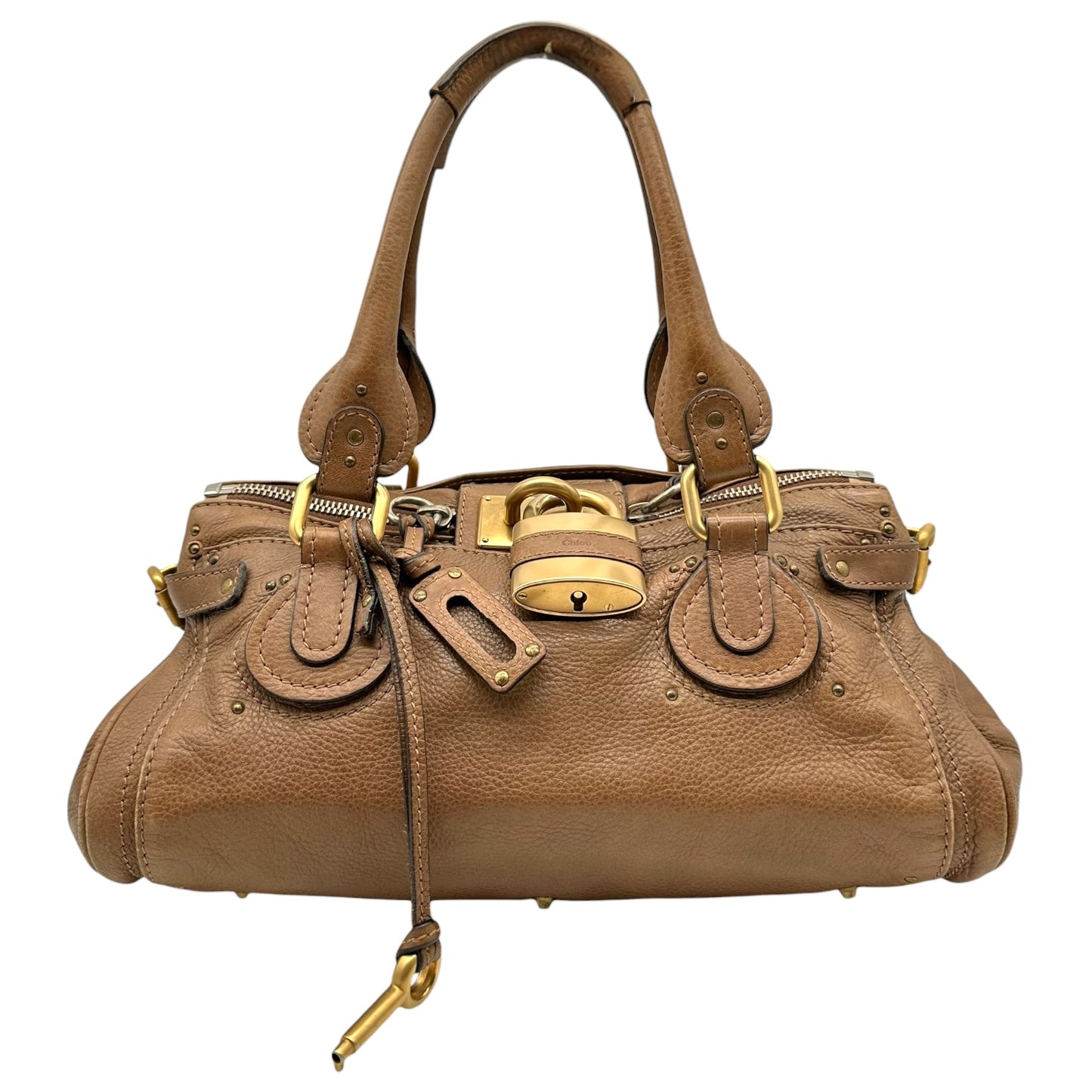 Chloe Brown & Gold Paddington Shoulder Bag