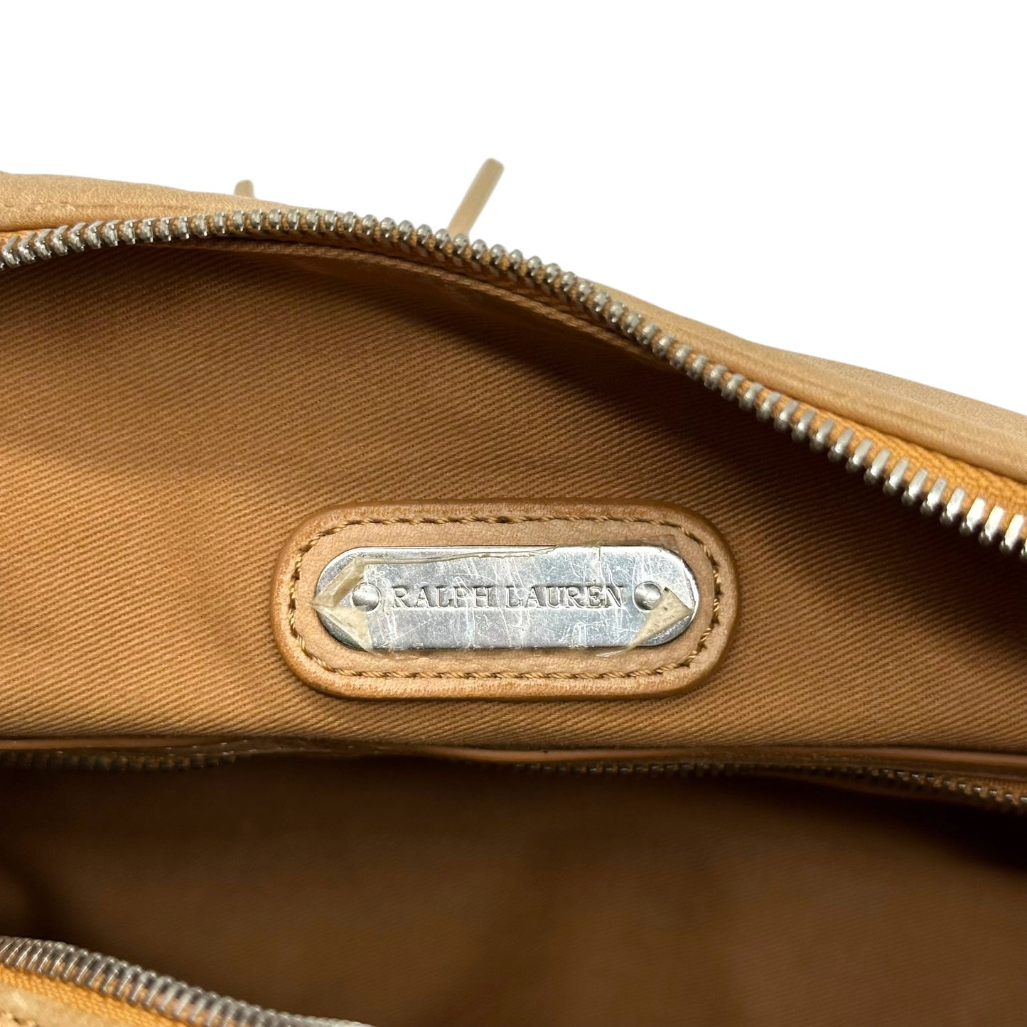 Ralph Lauren Tan Fringe Hobo Bag