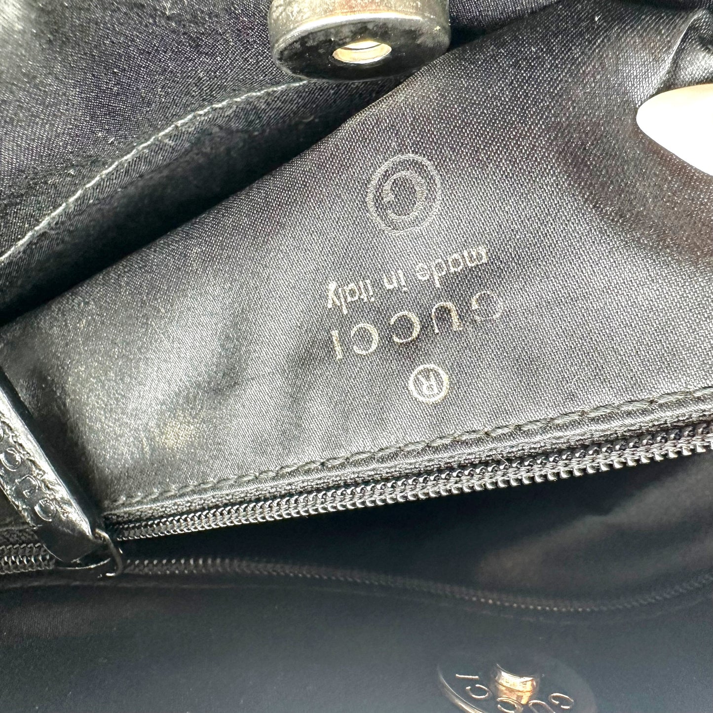 Gucci Silk Shoulder Bag Black Glass Beaded 90's Vintage