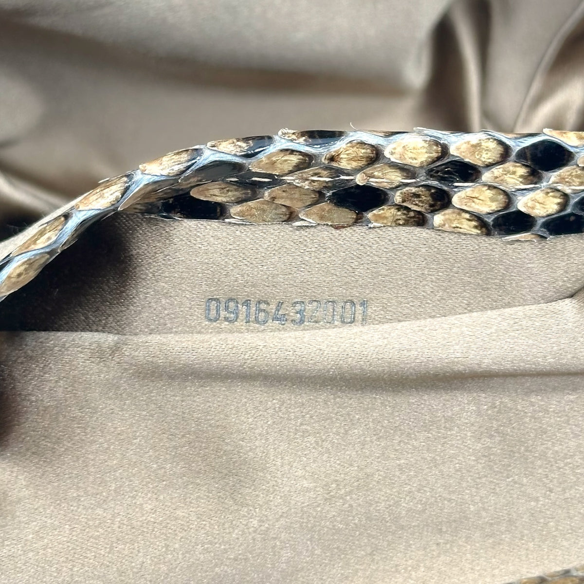 Fendi Mini Handbag Brown Python Top Handle