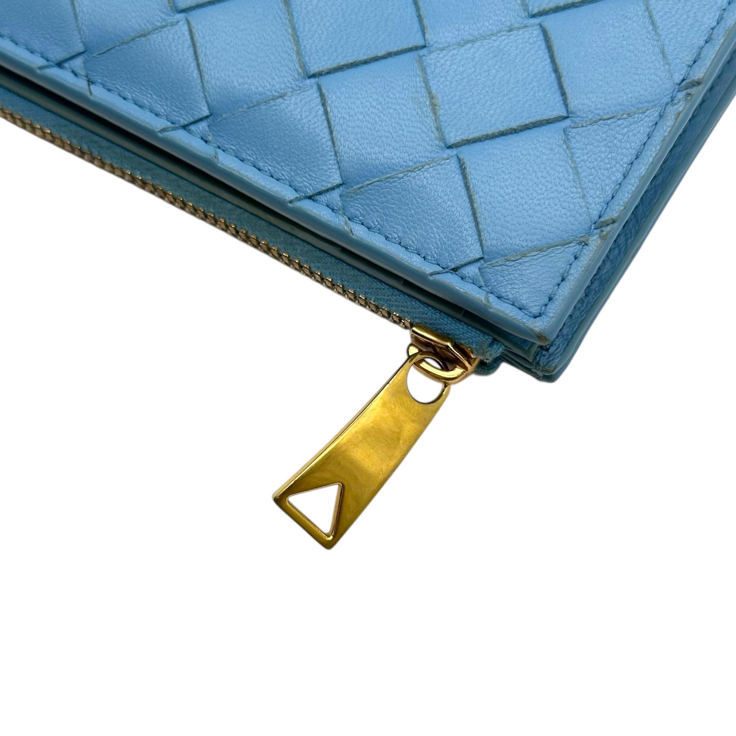 Bottega Veneta Light Blue Leather Bi-fold Wallet - Outfit Repeater