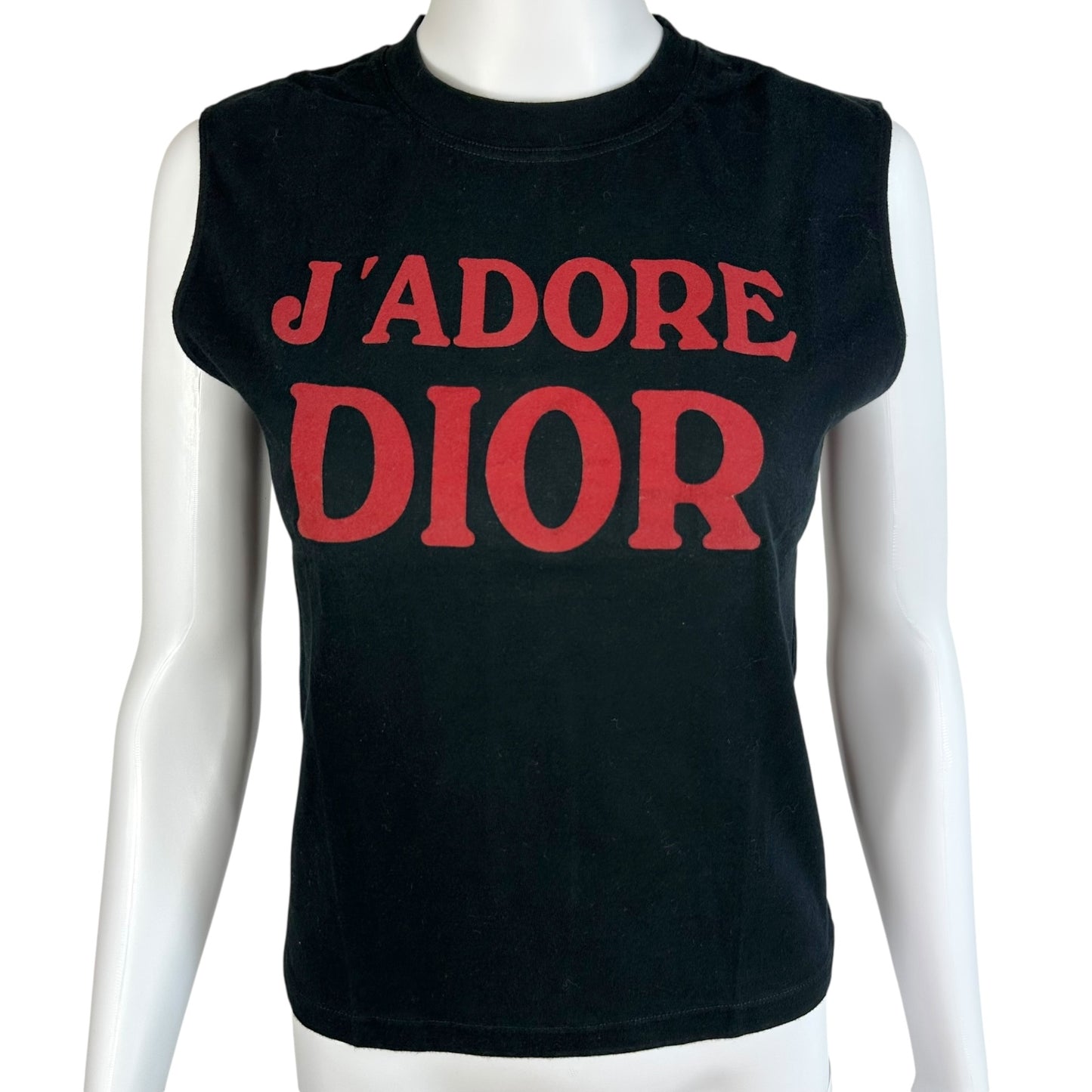 Christian Dior F/W 2002 Black & Red J'Adore Dior Tank