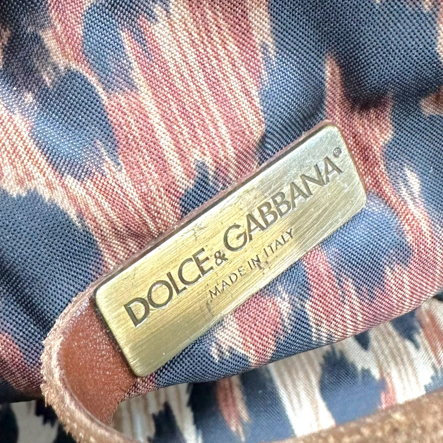 Dolce & Gabbana Raffia & Leather Feather Trim Mini Handbag