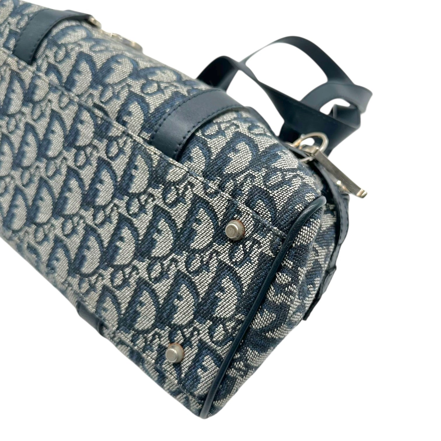Christian Dior Navy Blue Trotter Monogram Shoulder Bag