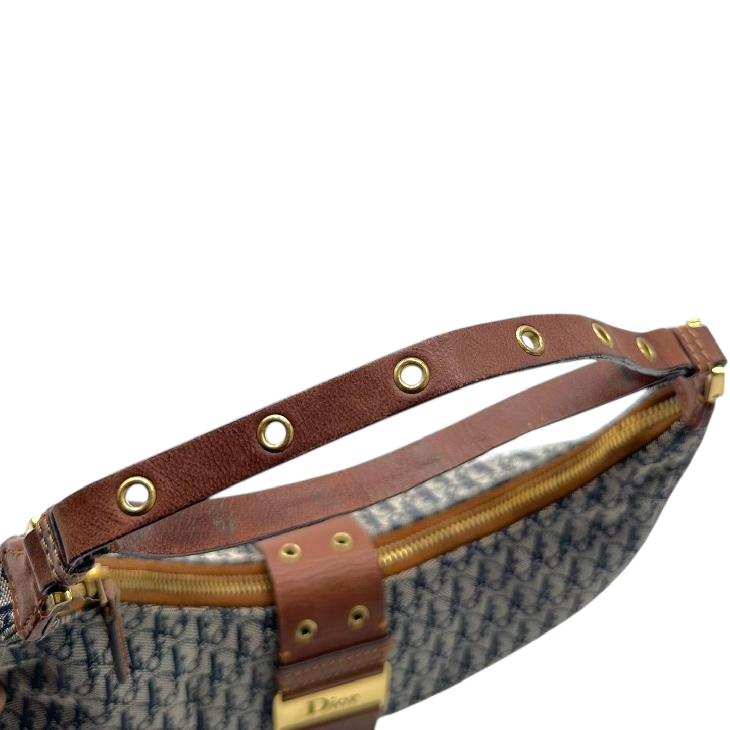 Christian Dior Navy Blue Trotter Street Chic Crescent Shoulder Bag - Outfit Repeater