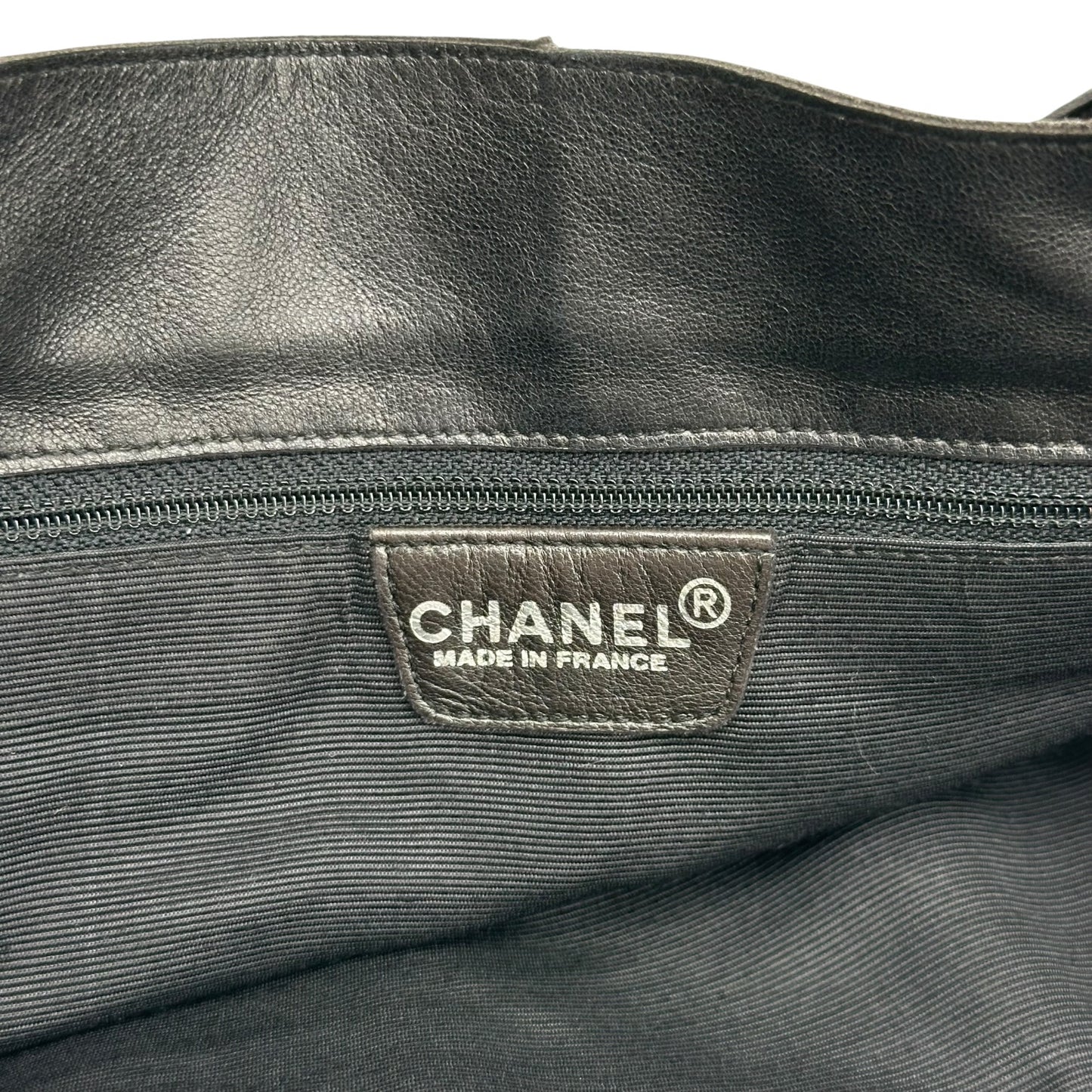 Chanel Black Patchwork Lambskin Leather Tote Bag 1997-99