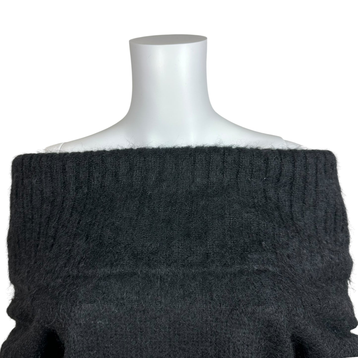 Dolce & Gabbana Black Mohair Off the Shoulder Sweater NWT