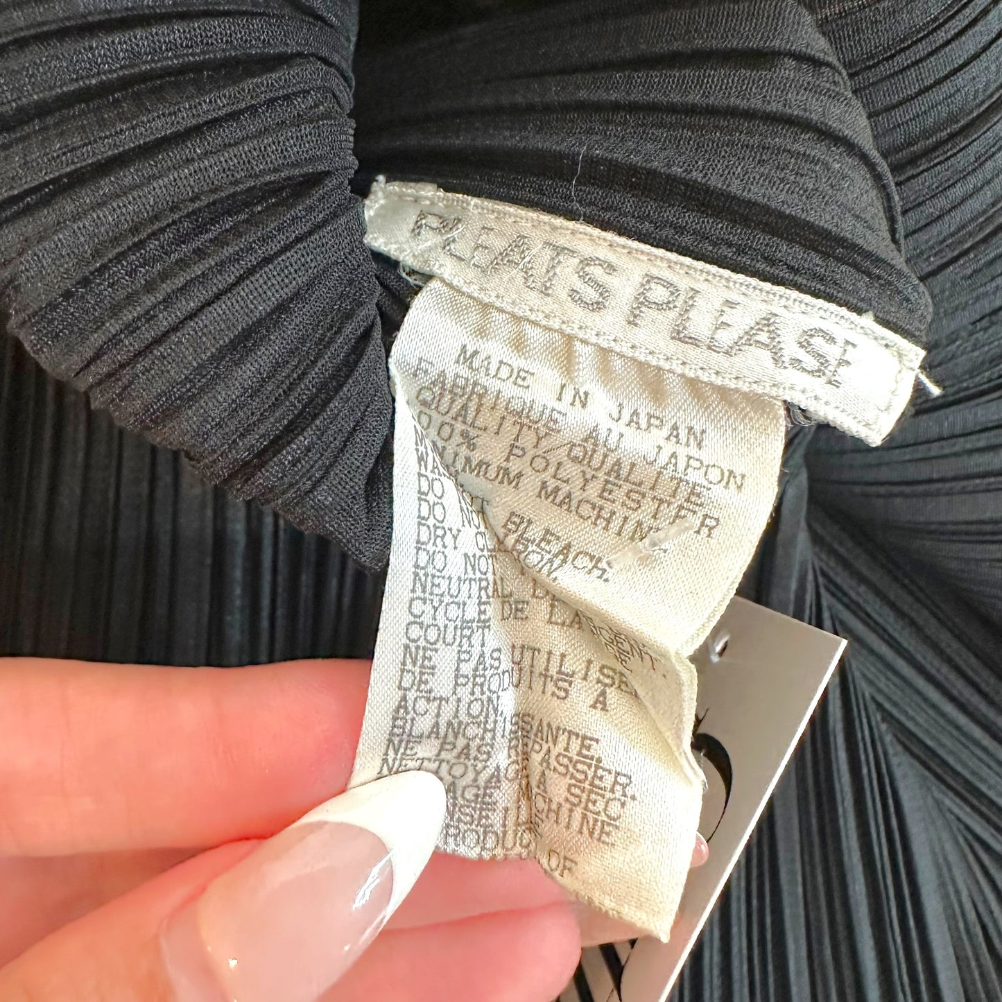 Issey Miyake Pleats Please Black Pleated Tank Top