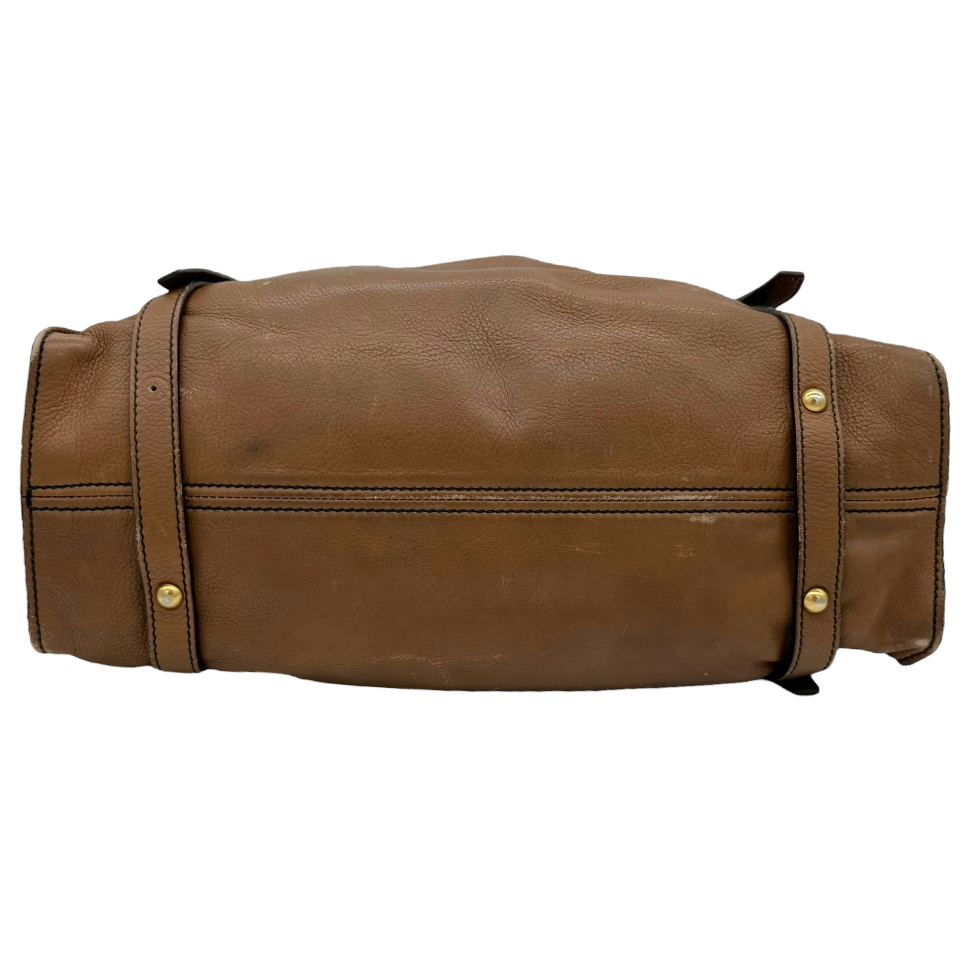 Miu Miu Brown Leather Side Tie Shoulder Bag - Outfit Repeater