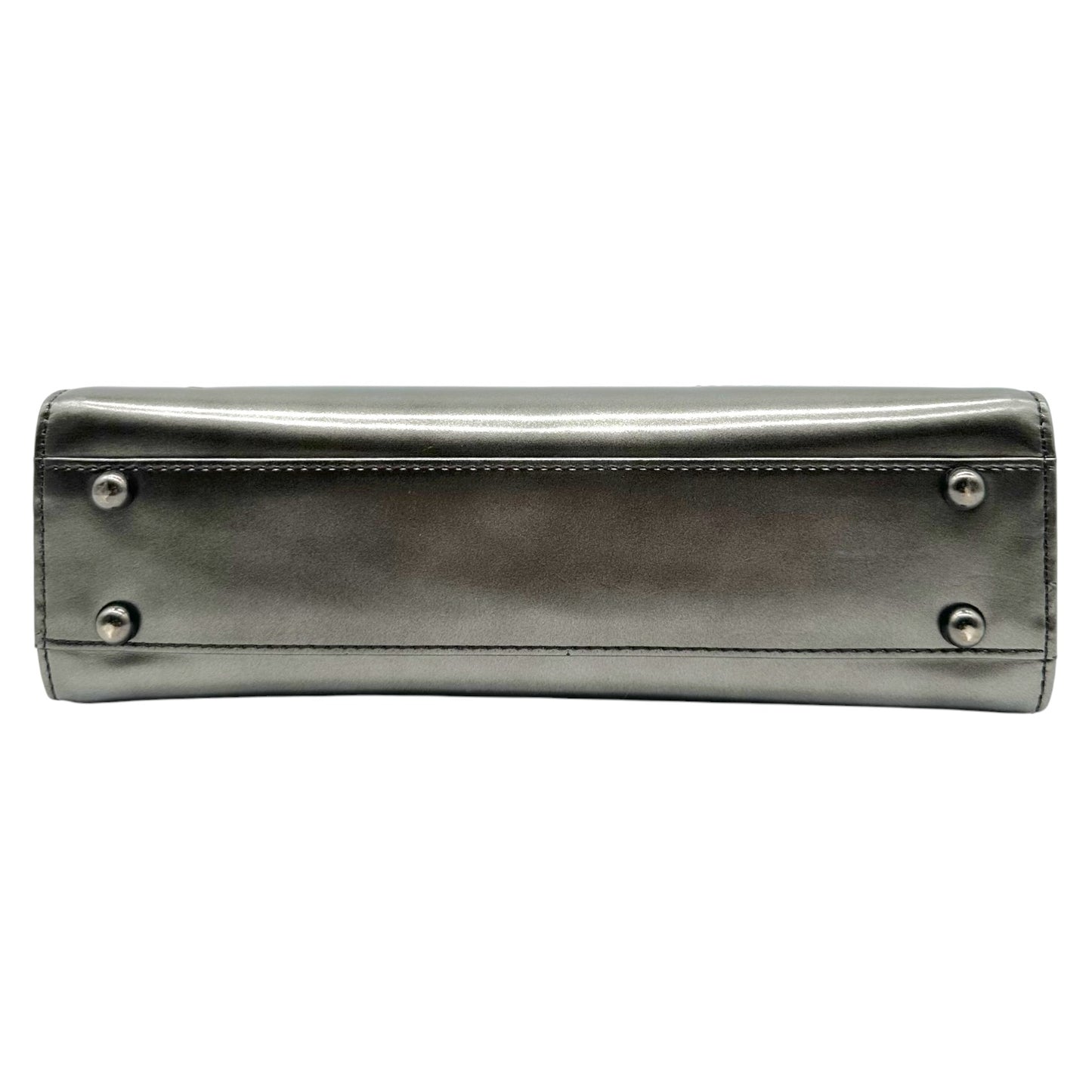 Jean Paul Gaultier Gray 'Gun' Embossed Leather Handbag