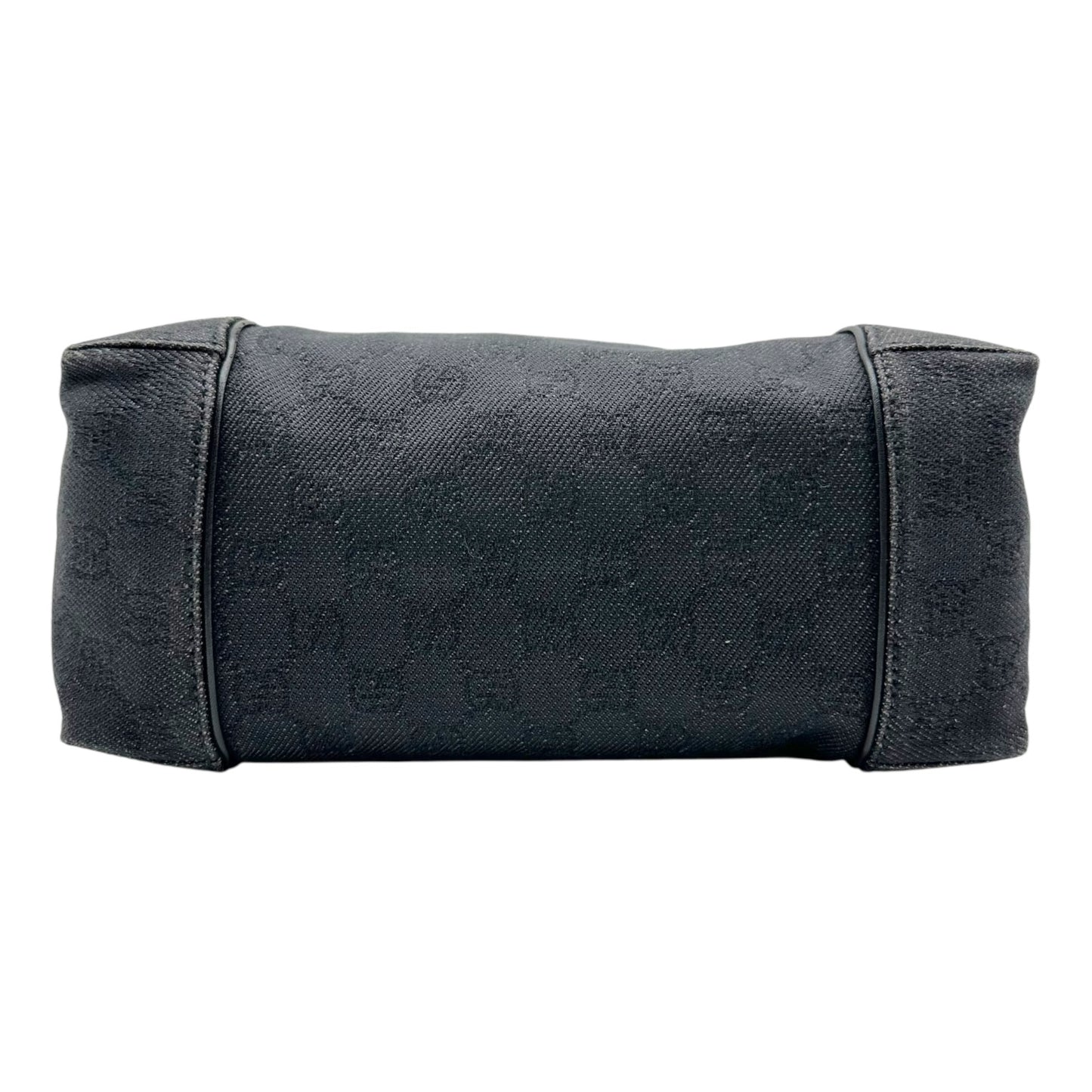 Gucci Gray Denim Monogram Mini Hobo Bag