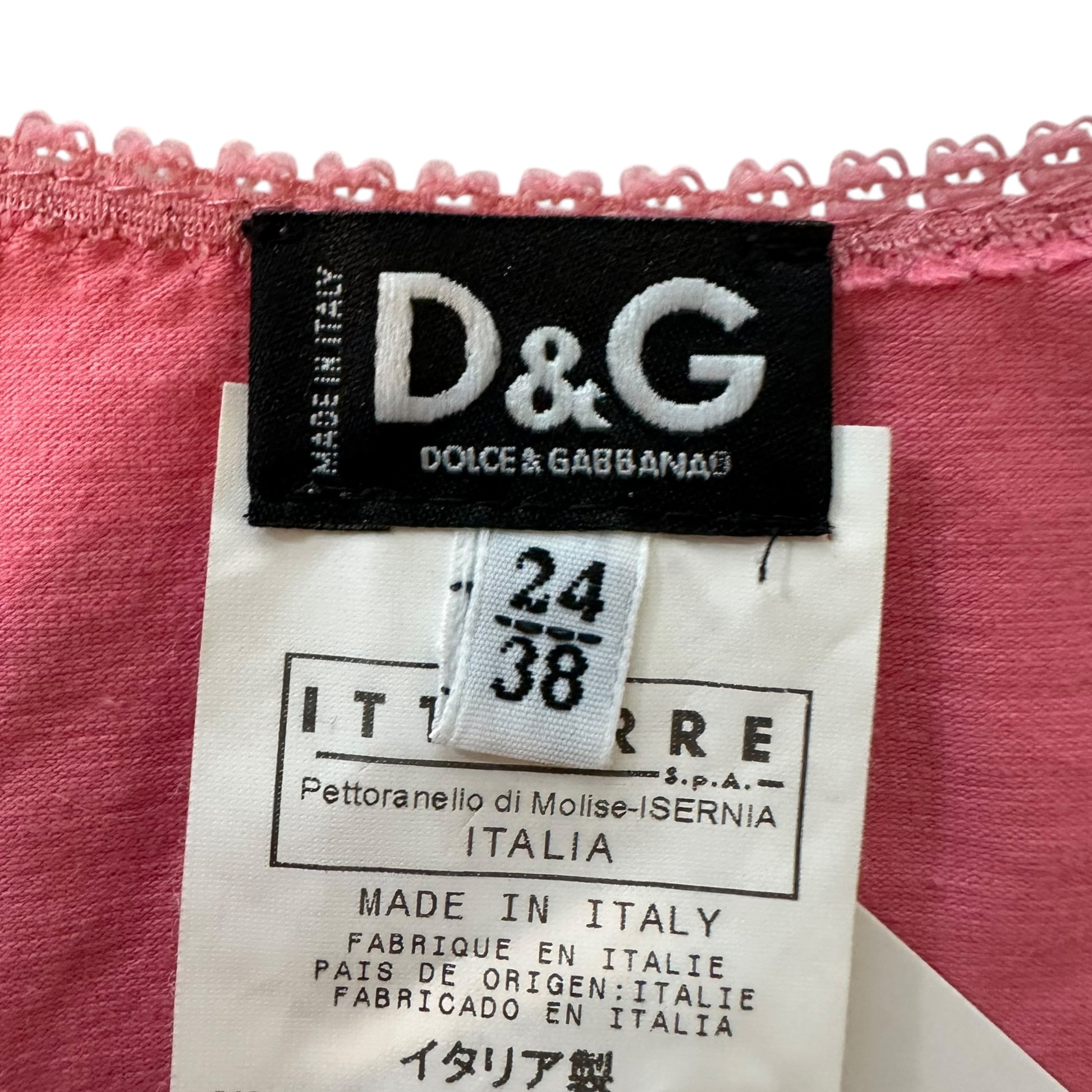 D&G Dolce & Gabbana Pink Embroidered Cami - Outfit Repeater