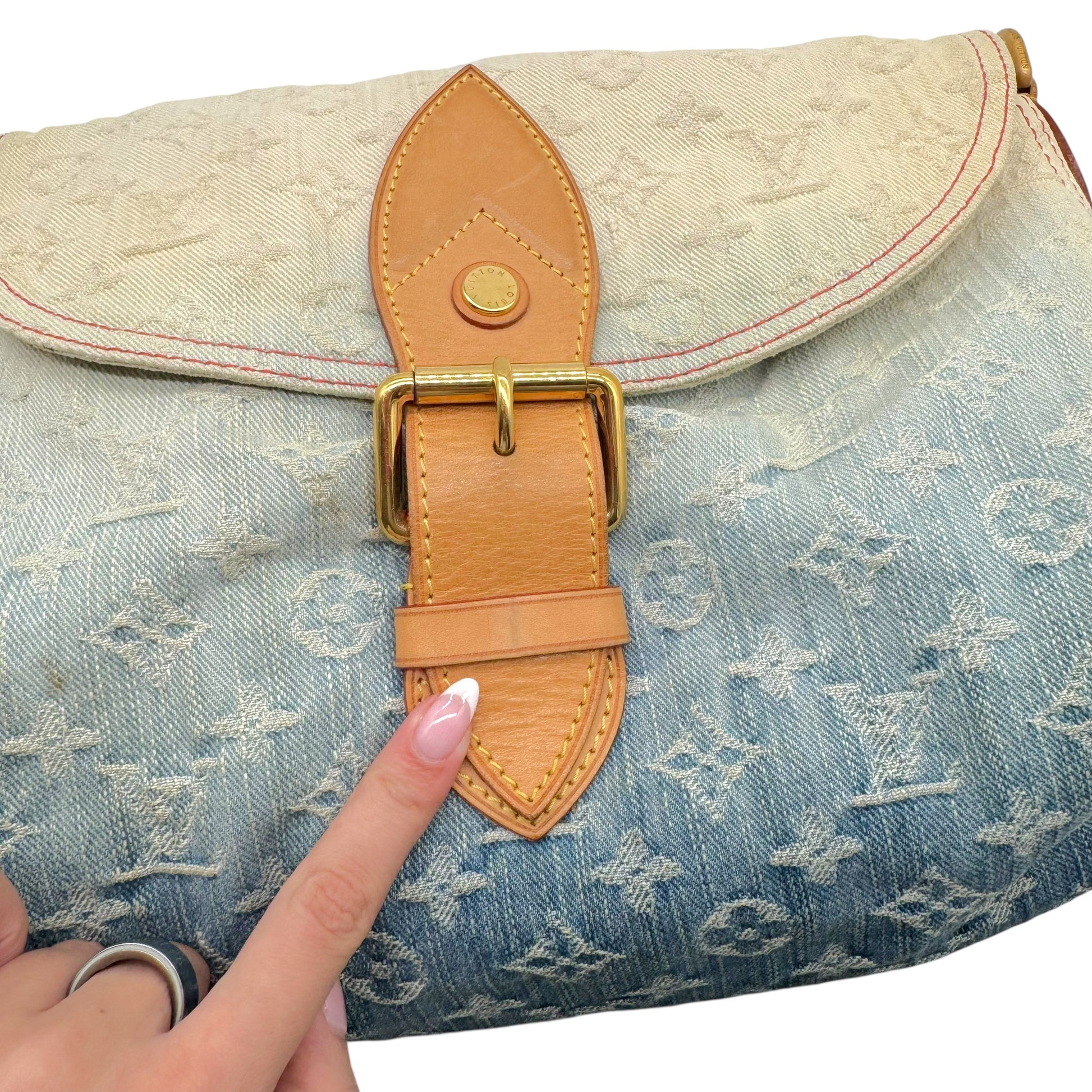Louis Vuitton Blue Denim Monogram Ombre Sunshine Bag - Outfit Repeater