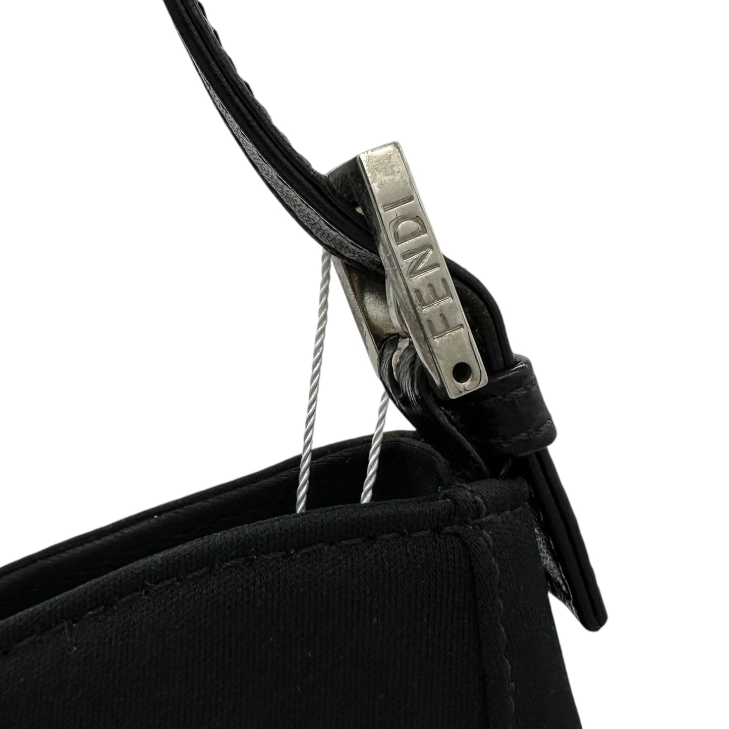 Fendi Black Neoprene Structured Baguette Bag - Outfit Repeater