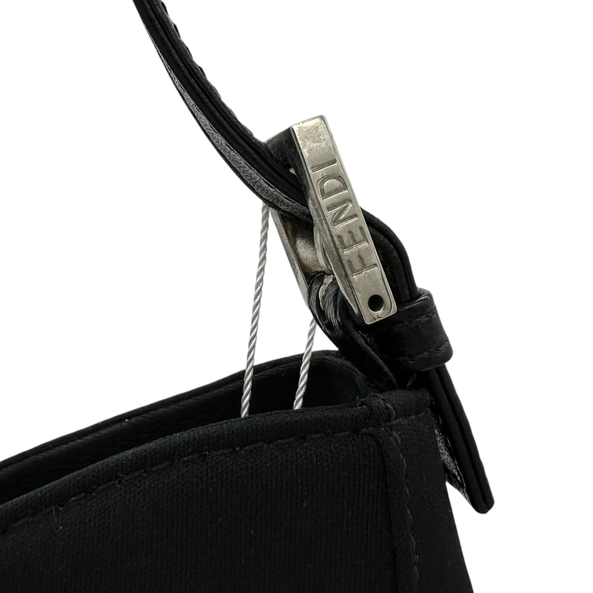 Fendi Black Neoprene Structured Baguette Bag - Outfit Repeater