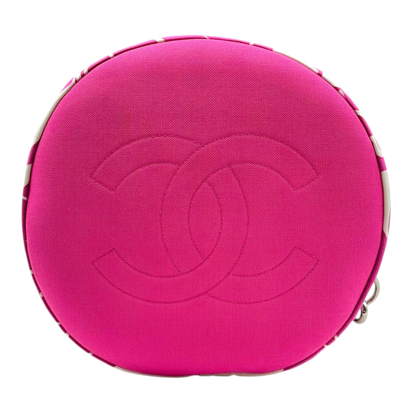 Chanel One Shoulder Floral Print Backpack Pink White