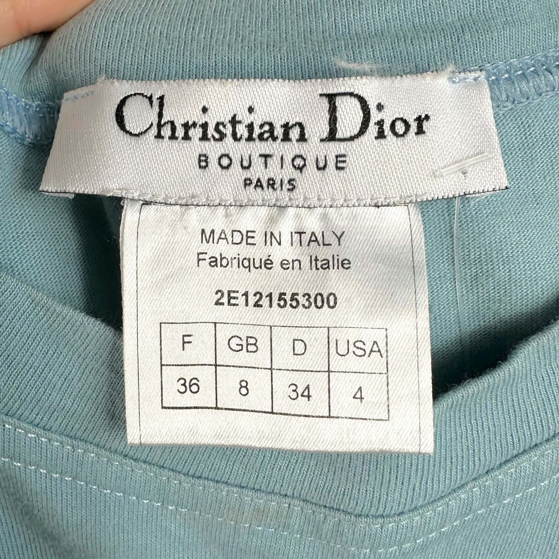 Christian Dior Light Blue Yellow Tank Top