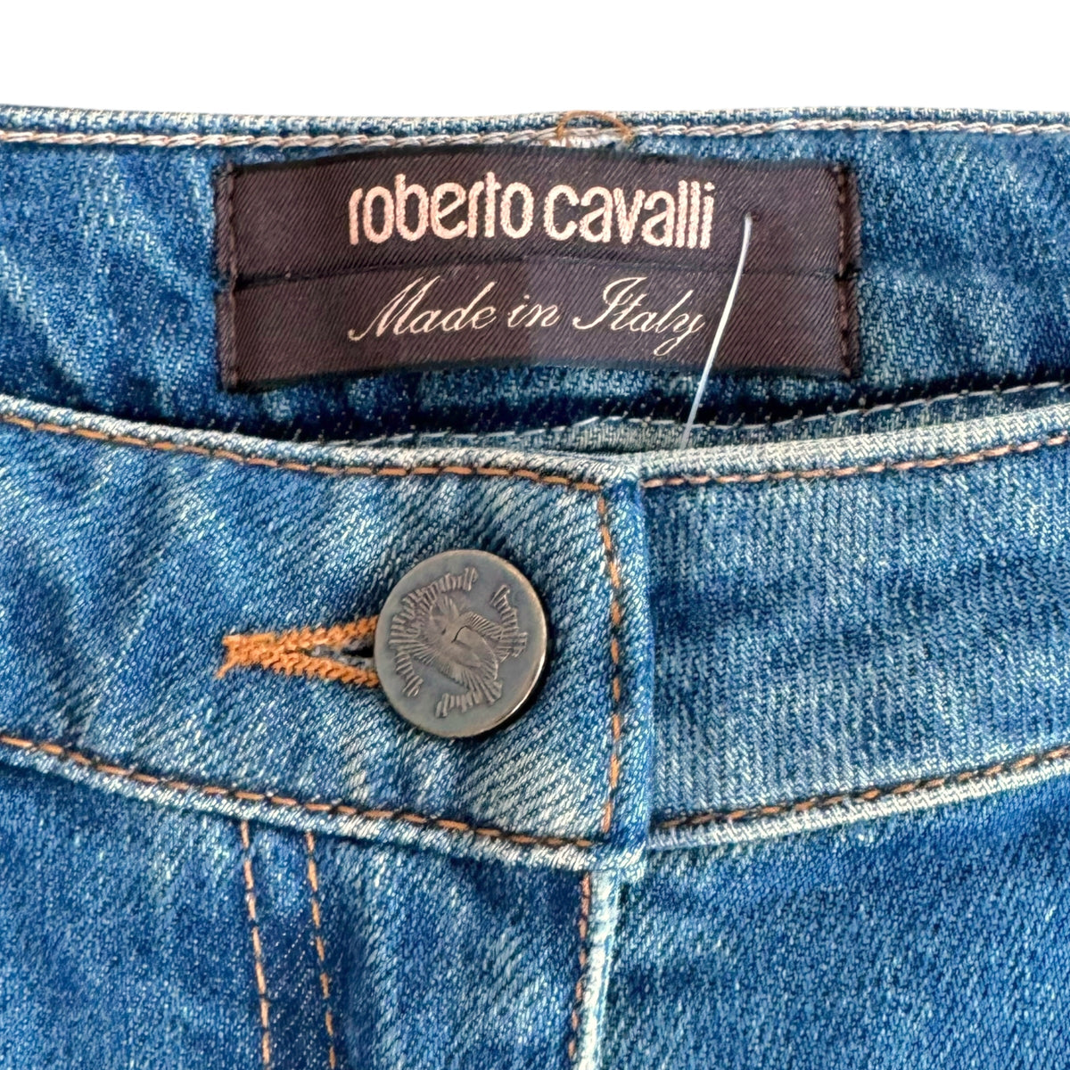 Roberto Cavalli Bootcut Jeans Blue Denim Studded
