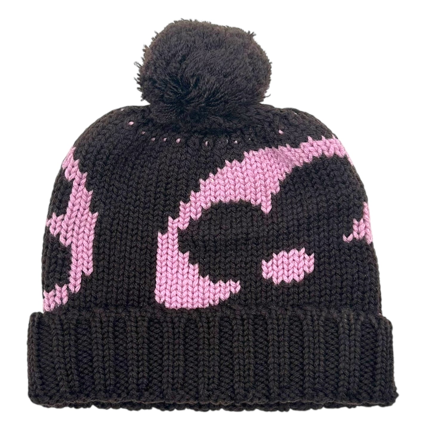 Louis Vuitton Pink & Brown Monogram Knit Beanie Hat