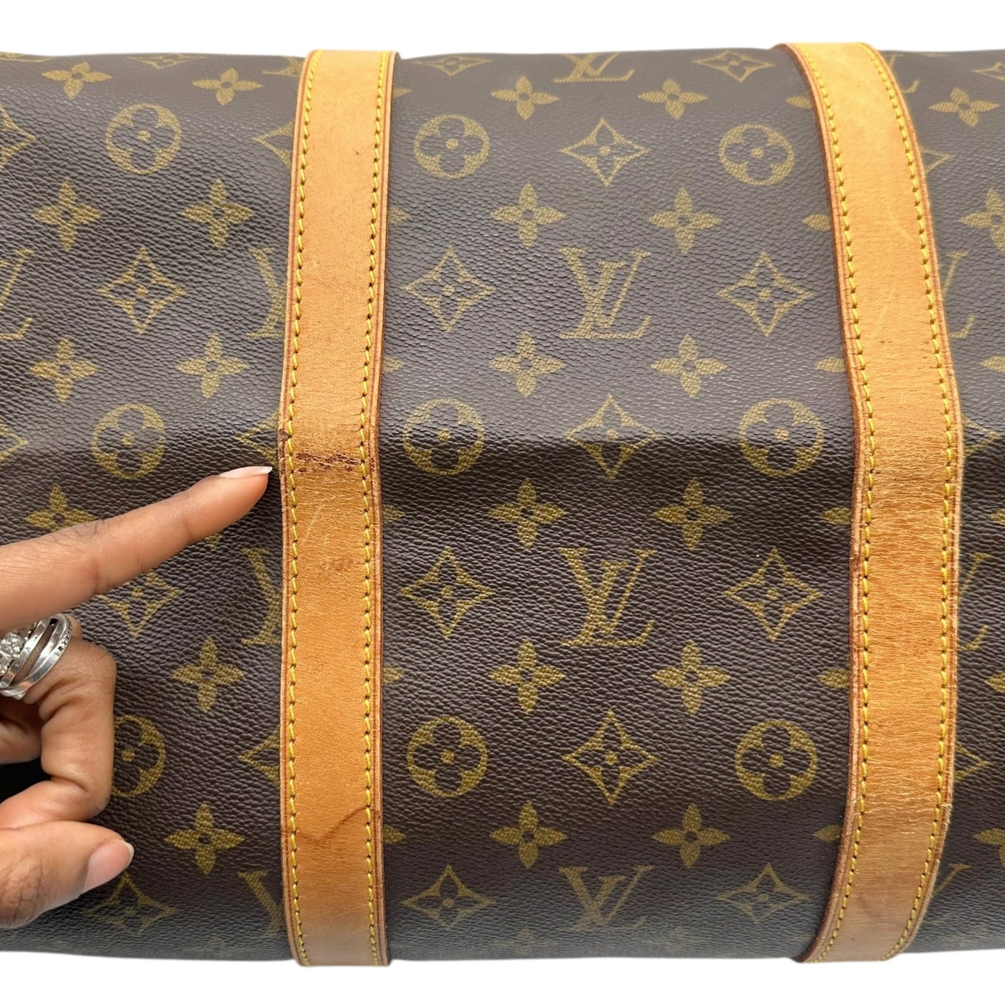 Louis Vuitton Classic Monogram Bandouliere 55 Duffle Bag - Outfit Repeater