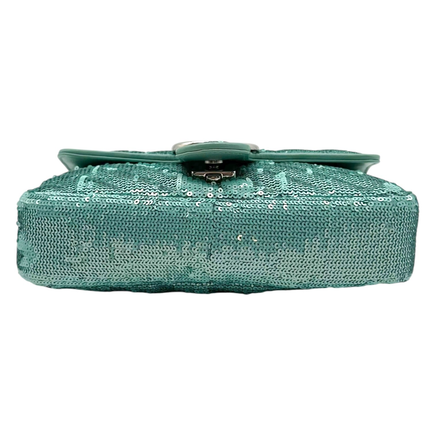 Gucci Small Marmot Shoulder Bag Turquoise Sequin