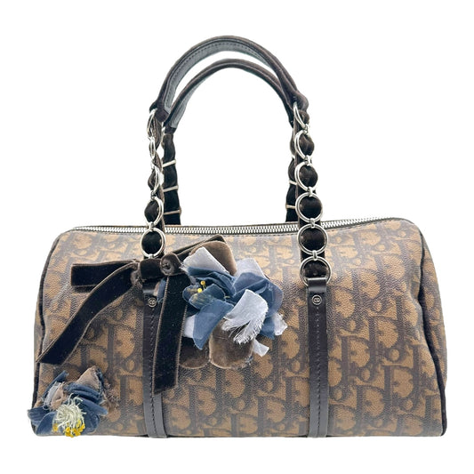 Christian Dior Romantique Brown Monogram Bowler Bag