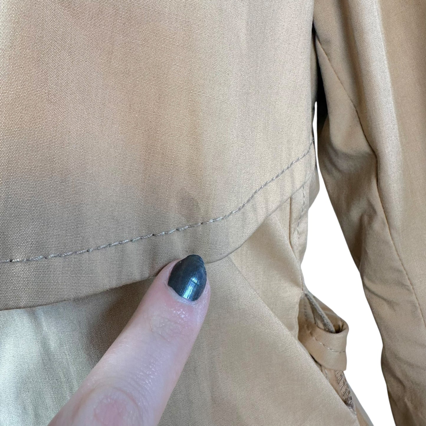 Dsquared2 Beige Trench Coat With Woven Leather Buttons