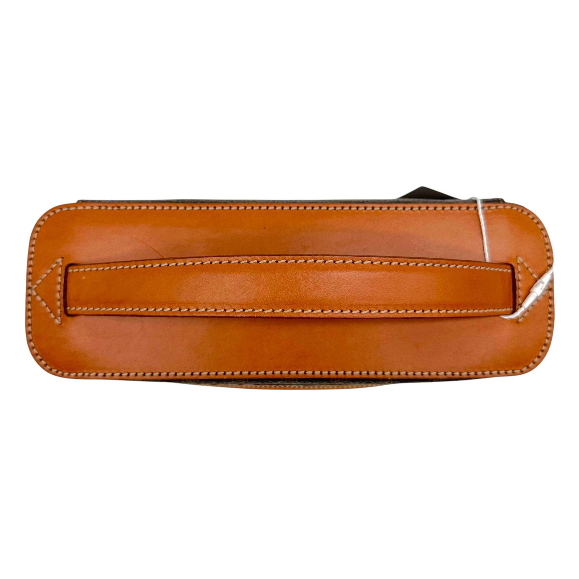 Celine Brown Triomphe Monogram Top Handle Vanity Bag