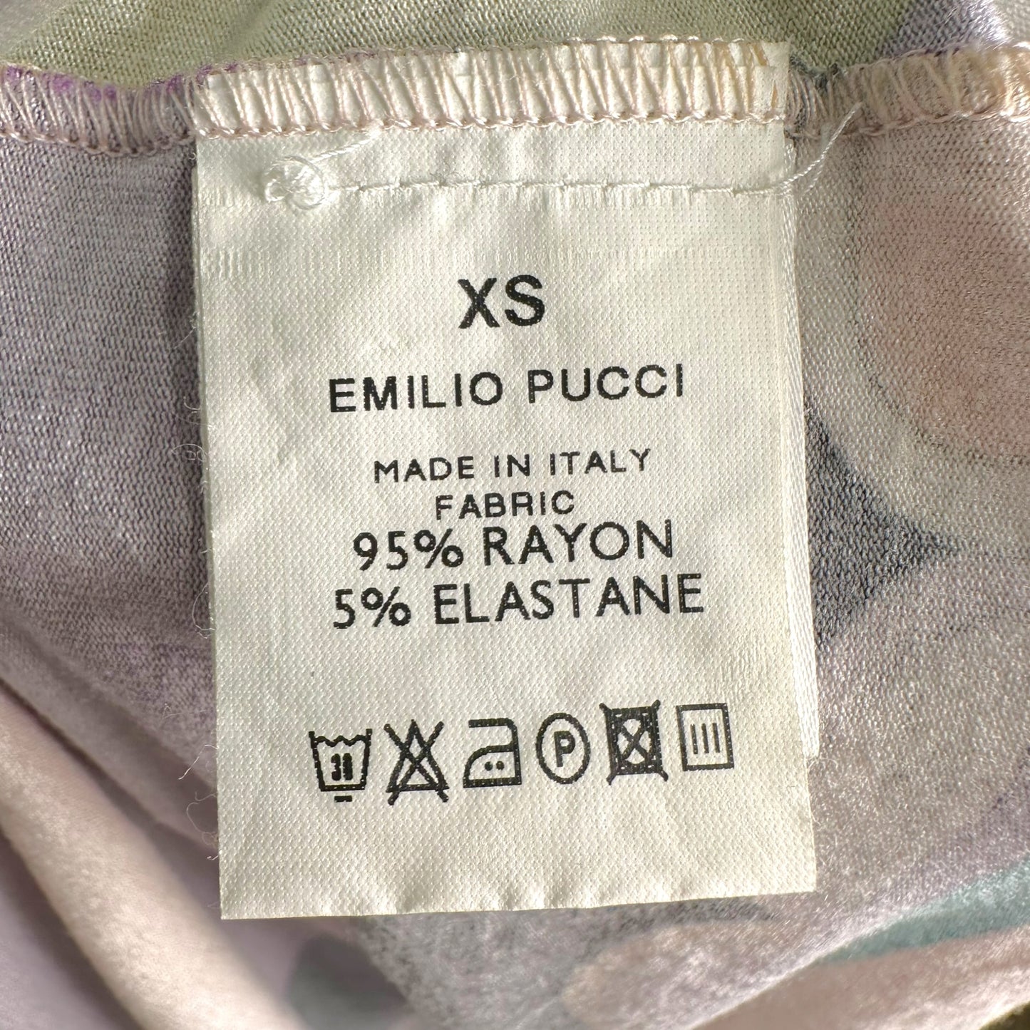 Emilio Pucci Purple & Teal Multi Printed Halter Cami