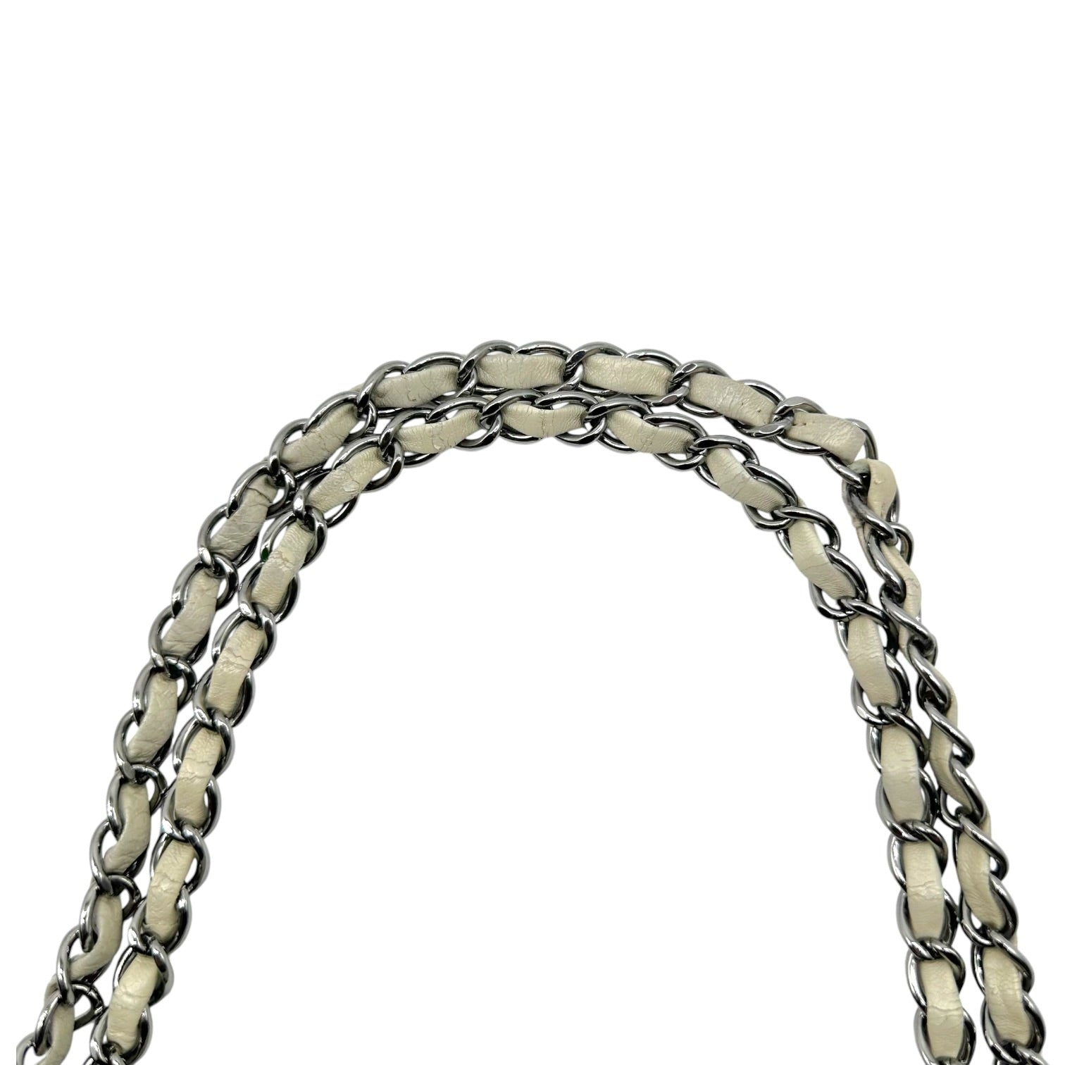 Chanel Medium Flap Shoulder Bag Silver Metallic Pastel Tweed
