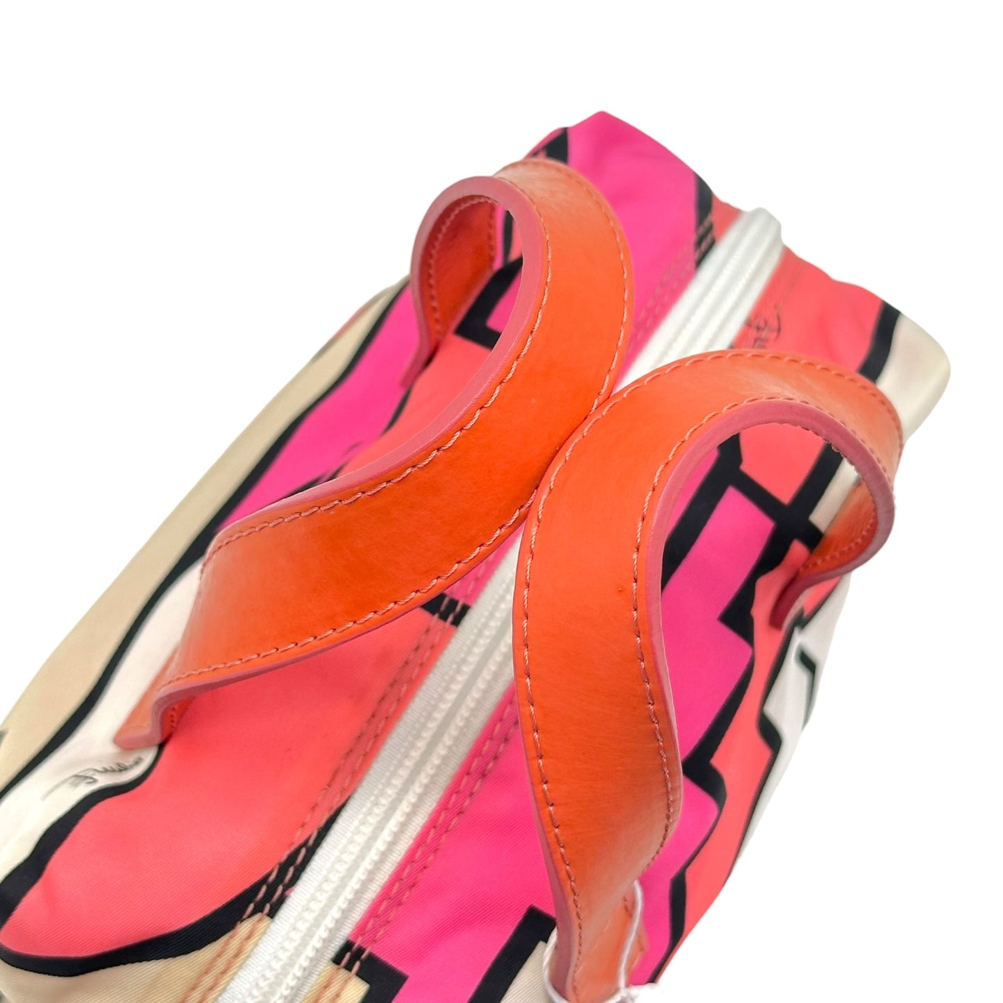 Emilio Pucci Printed Nylon Top Handle Pochette Bag