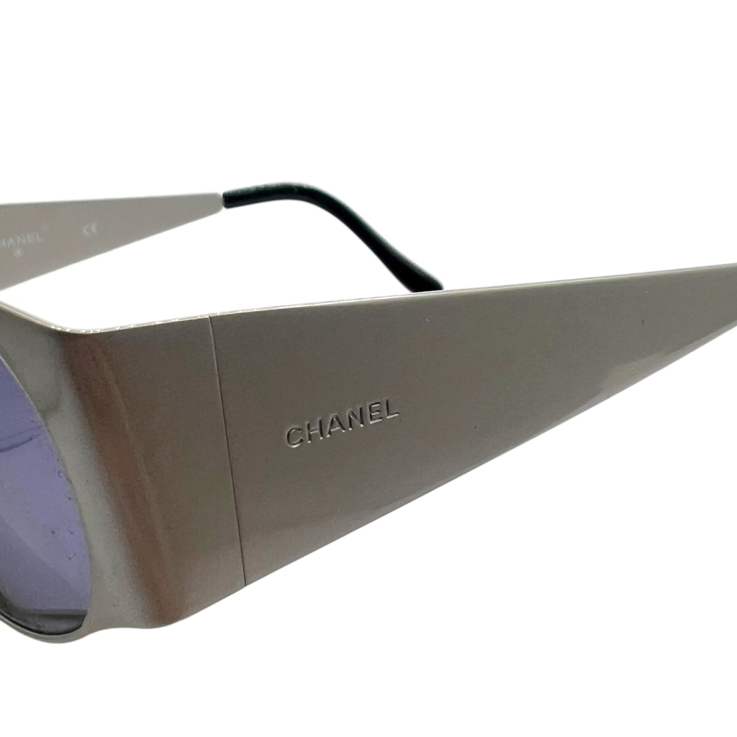 Chanel 06926 Silver Oval Sunglasses w/ Case