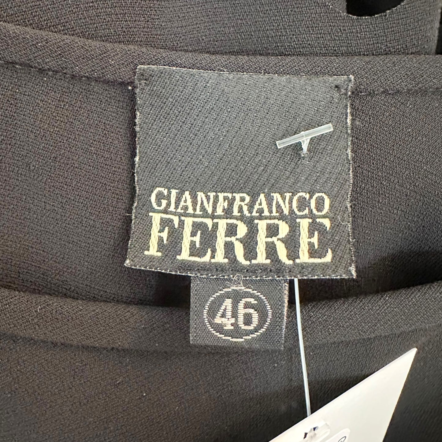 Gianfranco Ferre Black Cut-Out Poncho Top