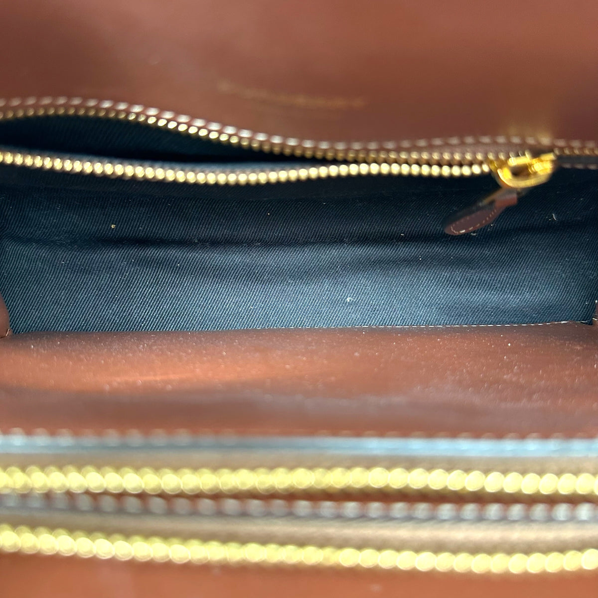 Burberry Top Handle Bag Nova Check Plaid Brown Leather