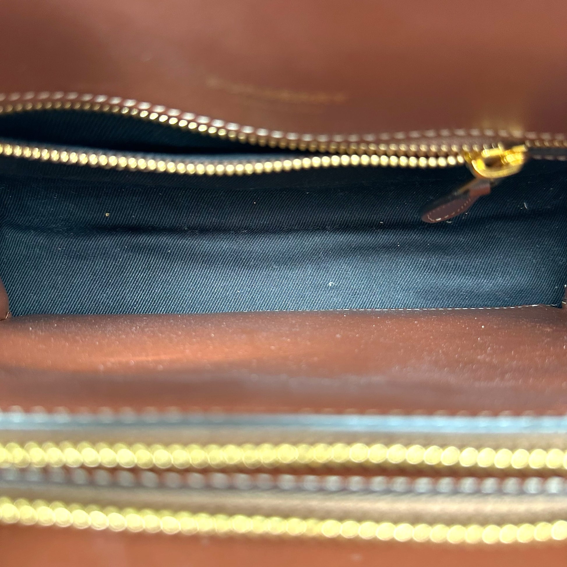 Burberry Top Handle Bag Nova Check Plaid Brown Leather