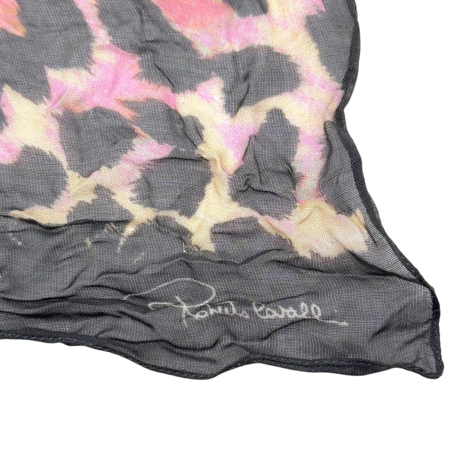 Roberto Cavalli Semi-Sheer Pink Leopard Print Stole Scarf