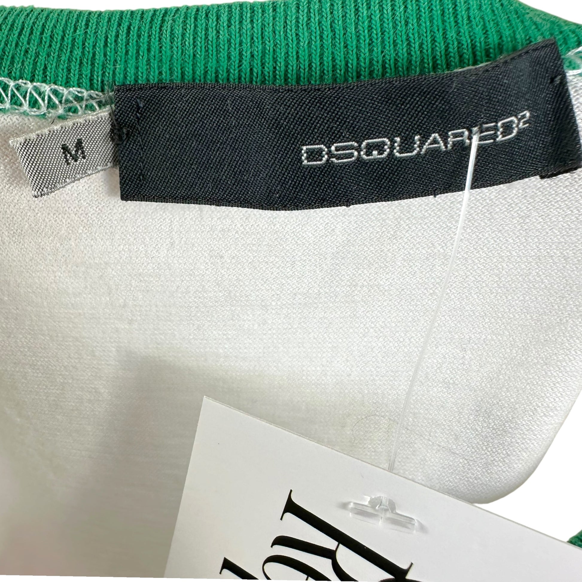 Dsquared2 Logo T-Shirt Red White Green Cotton Crew Neck