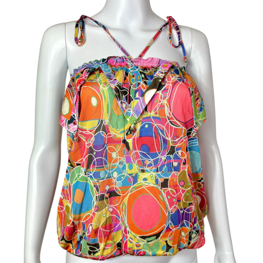 Chanel Multicolor Kaleidoscope Print Halter Cami