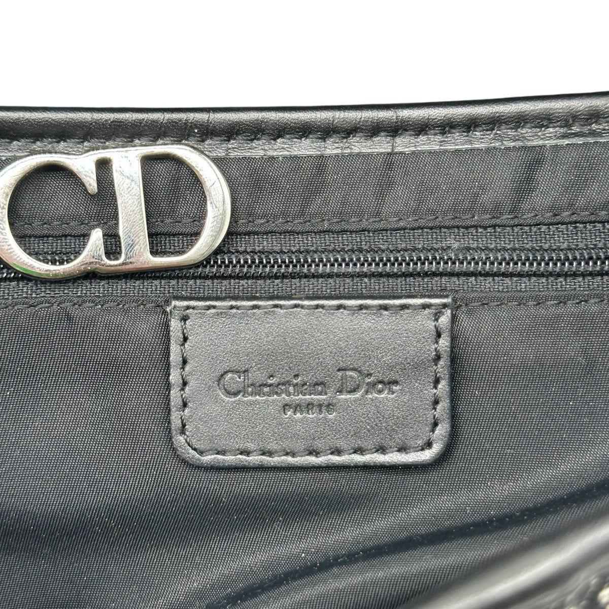 Christian Dior Black Trotter Monogram Saddle Bag