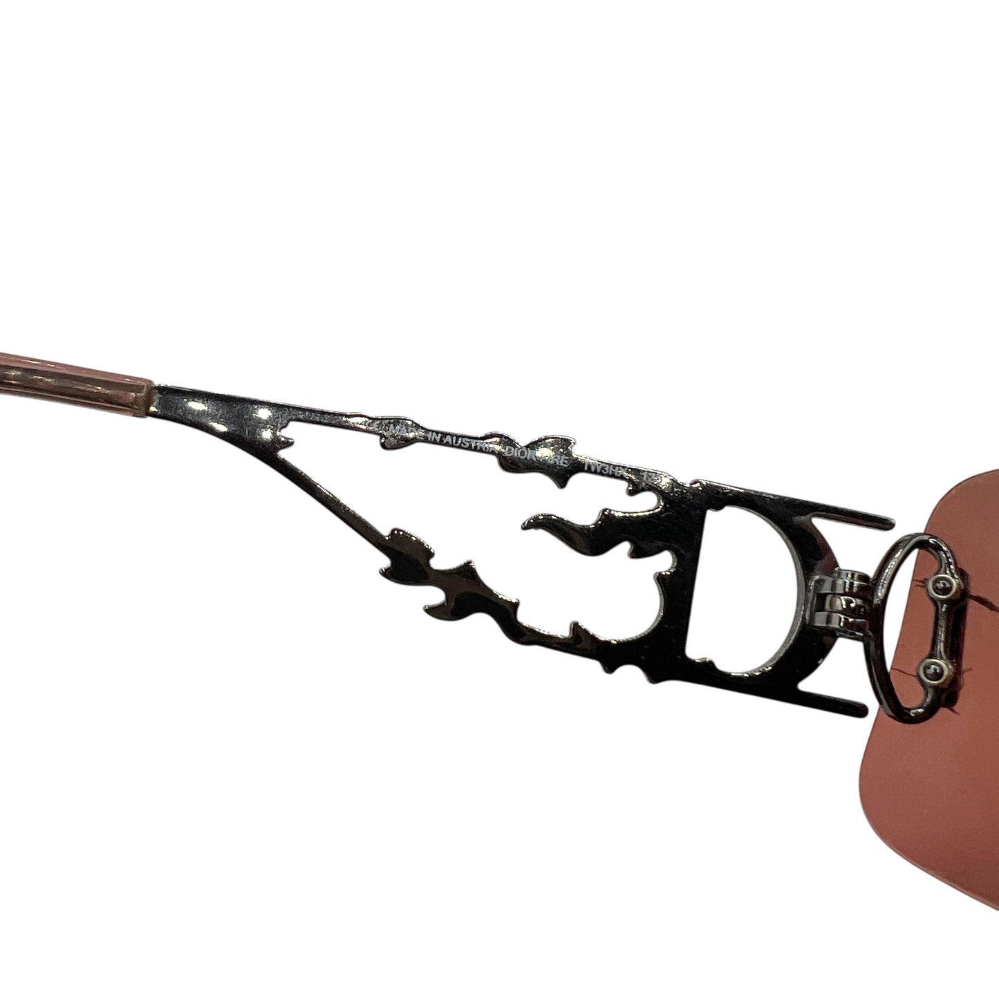 Christian Dior DiorFire Crystal Embellished Flame Sunglasses w/ Case