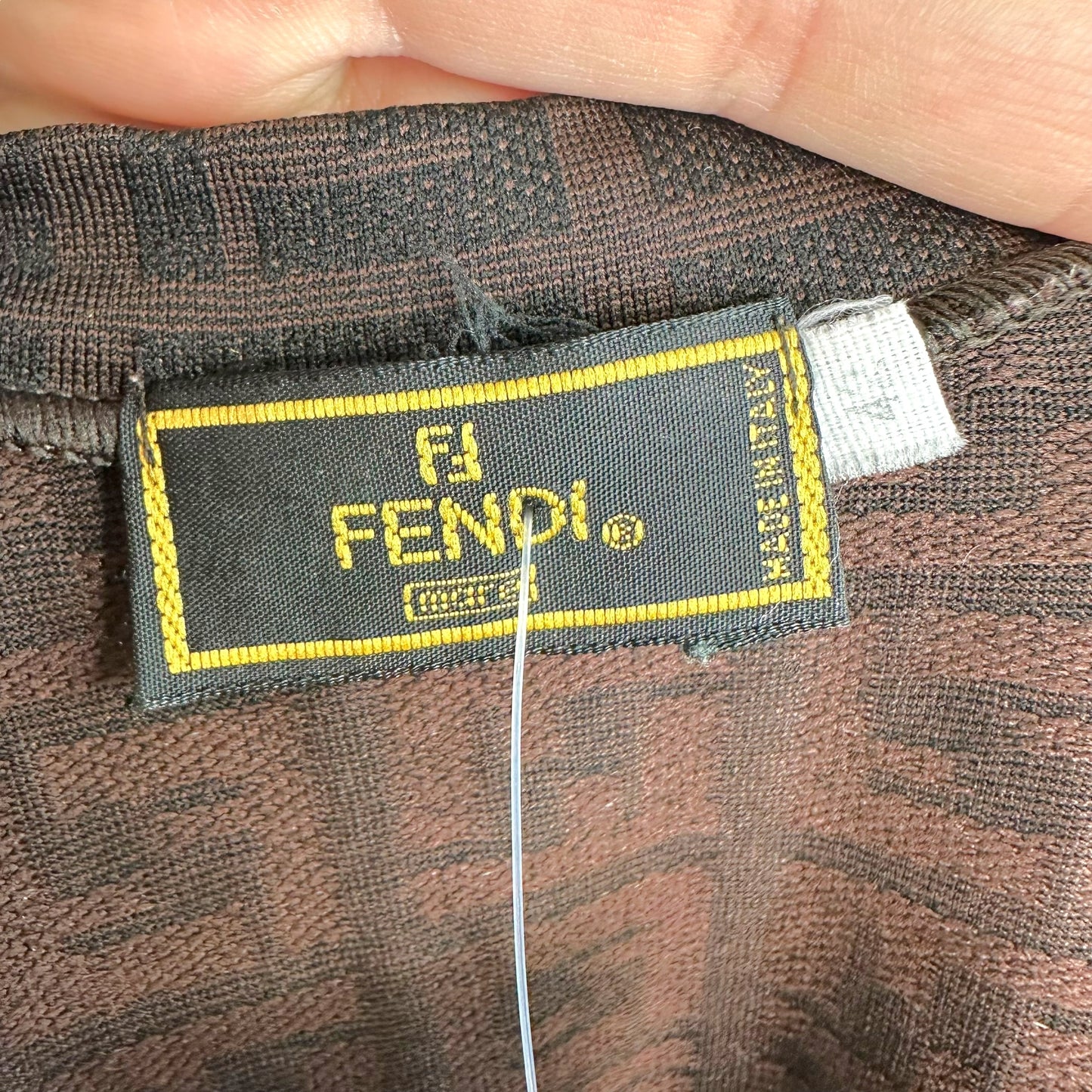 Fendi Mini Dress Brown Black Zucca Monogram Sleeveless