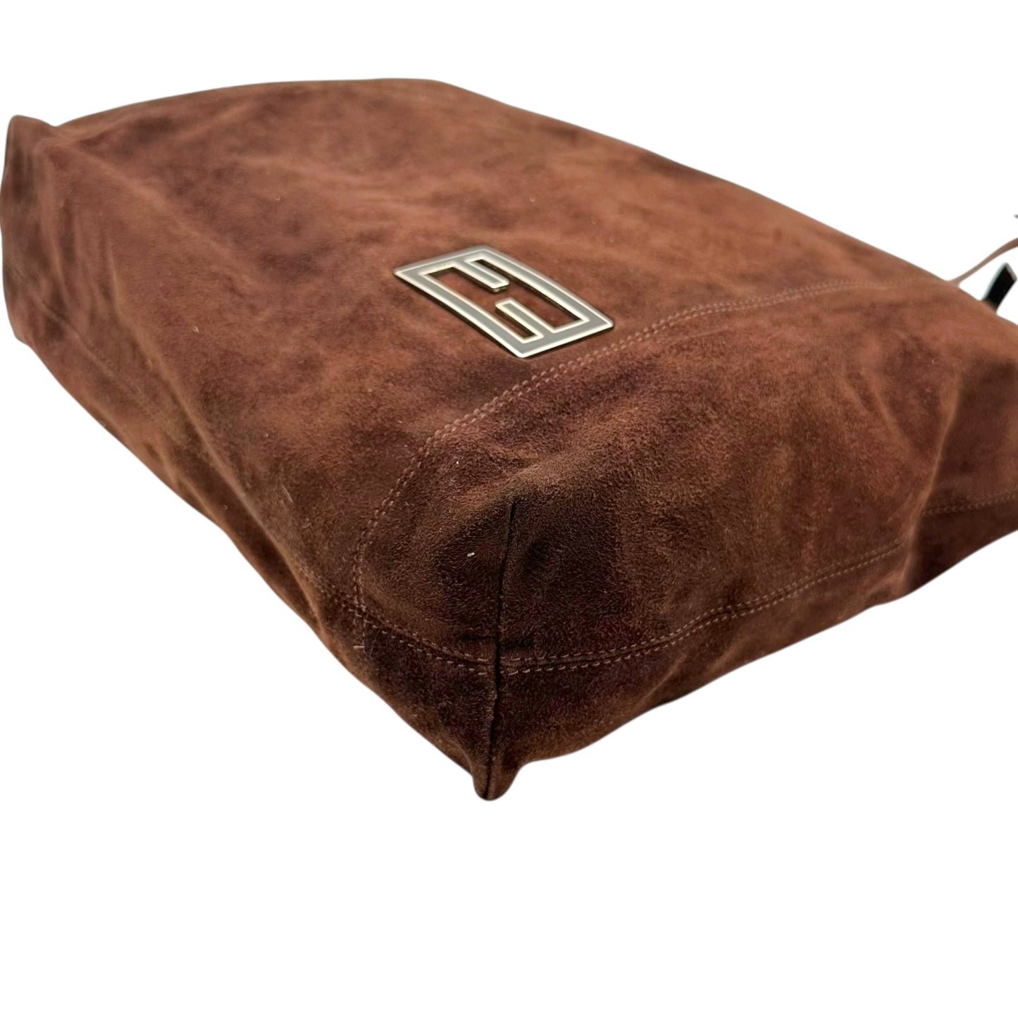 Fendi Chocolate Brown Suede Tote Bag