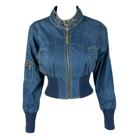 Dolce & Gabbana Cropped Denim Bomber Jacket