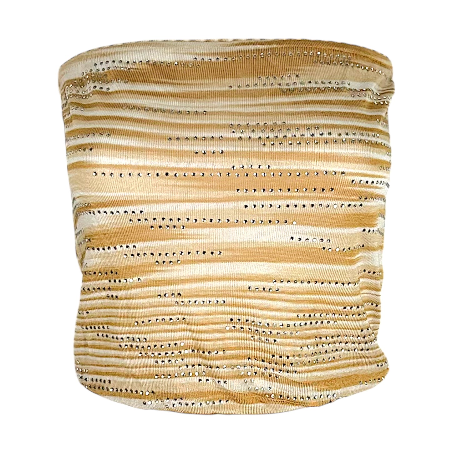 Missoni Brown & White Rhinestone Embellished Knit Tube Top NEW